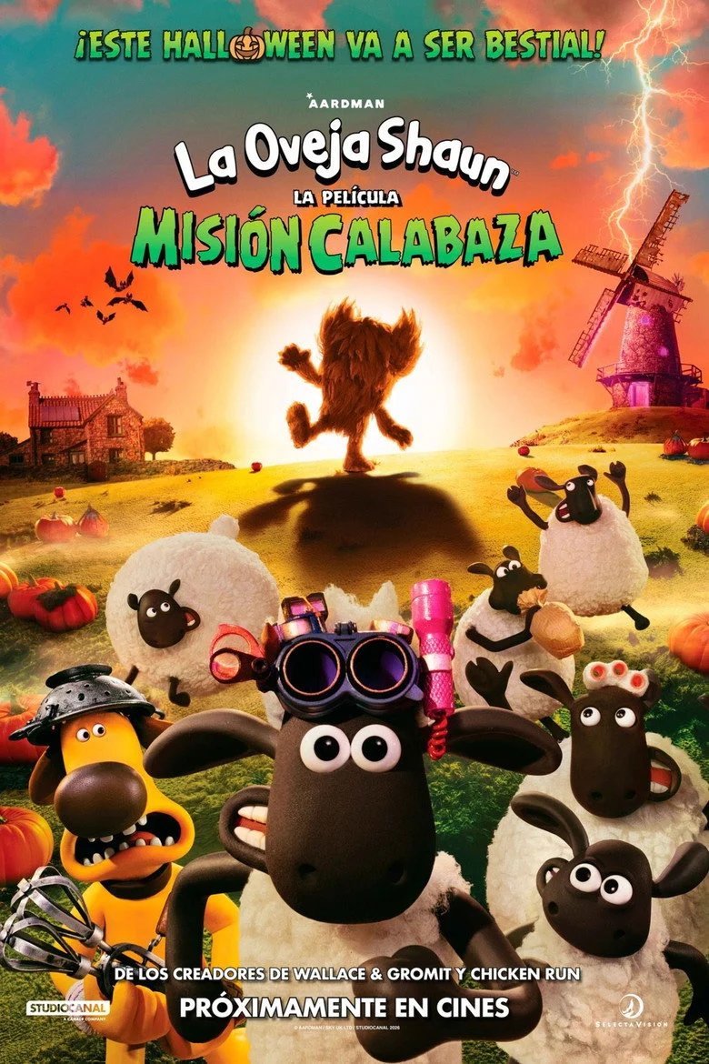 Cartel de La oveja Shaun: Misión calabaza en Yelmo Cines Vecindario